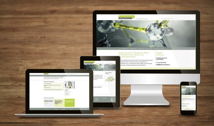 Website-Konzeption, Webdesign und Texte für pharma services oehler gmbh
