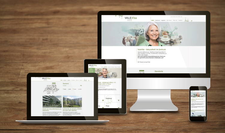 Responsive Website für ValeVita, designed by antiva