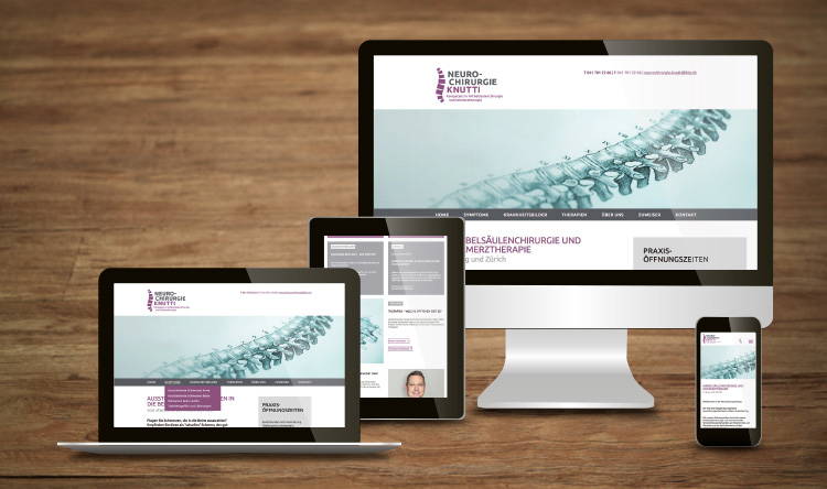 Responsive Website für die Neurochirurgie Knutti, designed by antiva