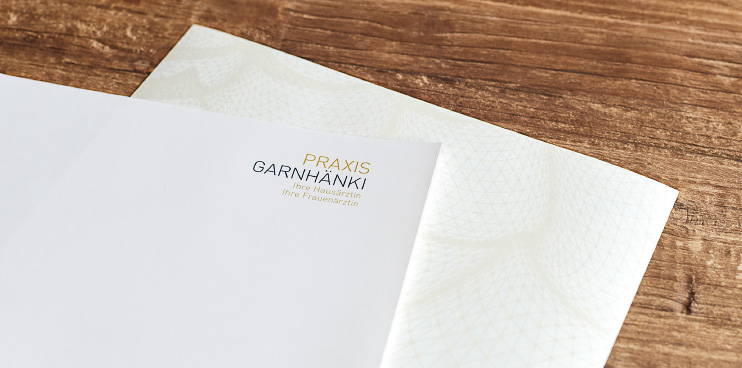 Geschäftsdrucksachen der Praxis Garnhänki, designed by antiva