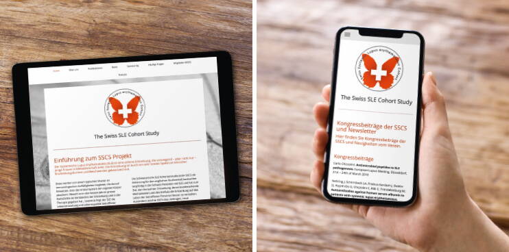 Responsive Website für Swiss Lupus Cohort – designed by antiva